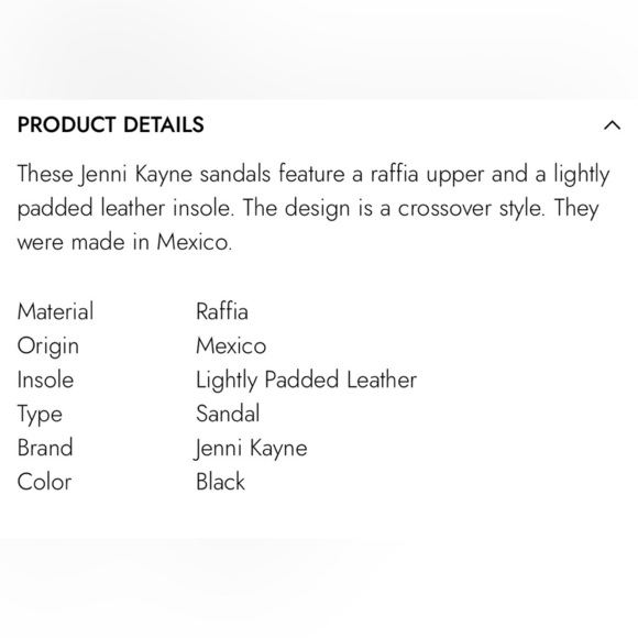 Jenni Kayne Raffia Crossover Black Slip On Casual Slide Sandals Women’s 38 - Picture 16 of 16